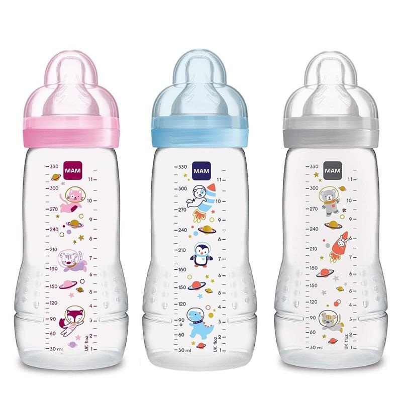 Mam – 2Pk Baby Bottles Anti-Colic 11Oz (Colors May Vary)