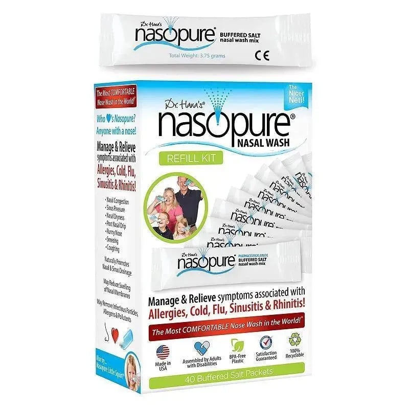 Nasopure Bottle Nasal Wash System Refill Kit 40Ct