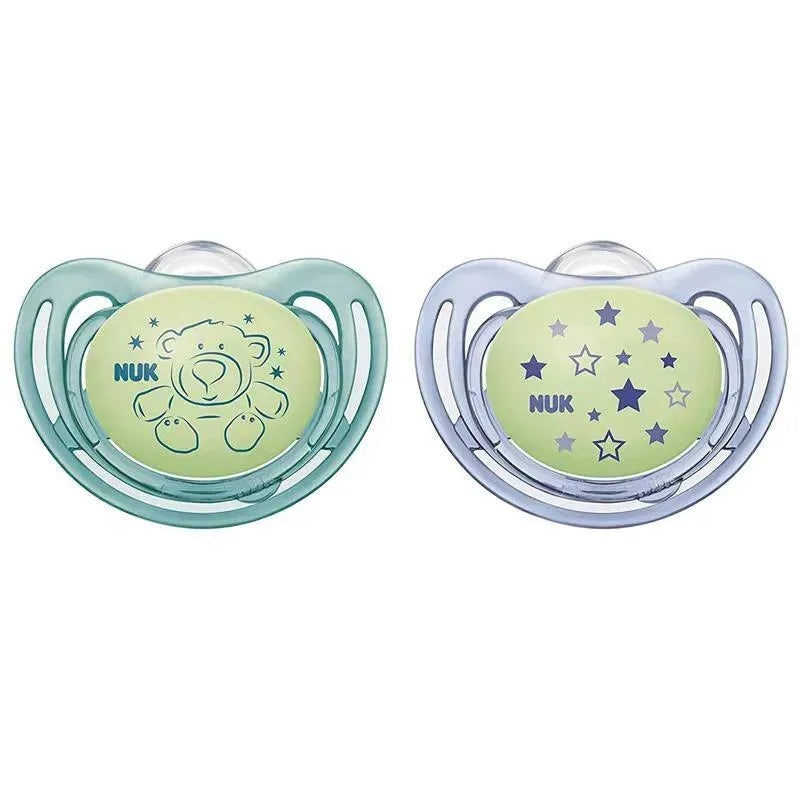 Nuk – 2 Pk Pacifier Airflow Glow In Dark, Boy, Size 2