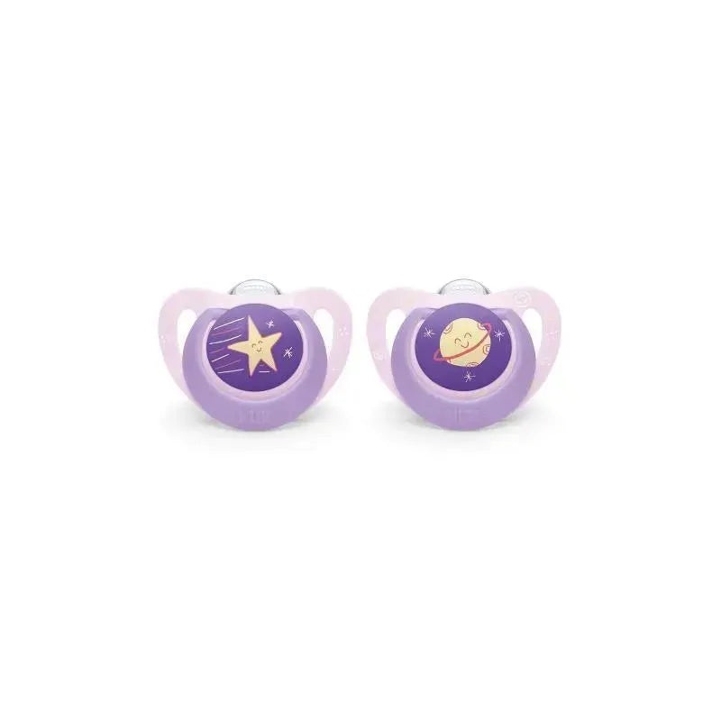 Nuk – Pacifier Genius Size 1, 2 Pk Outer Space Theme, Girl