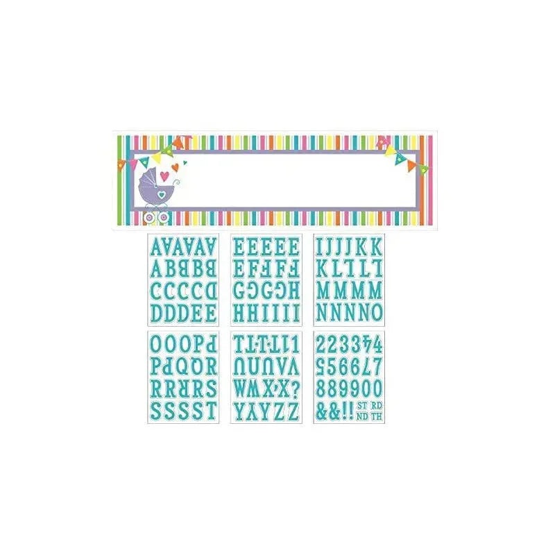 Amscan Baby Brights Customizable Neutral Giant Sign Shower Party Banner Decoration, Plastic, 65 x 20, Pack of 121
