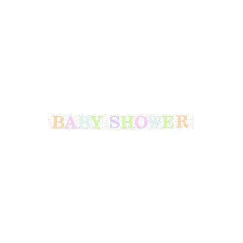 Amscan Baby Steps Baby Shower Party Fringe Letter Banner Decoration, Paper, 7′ x 10