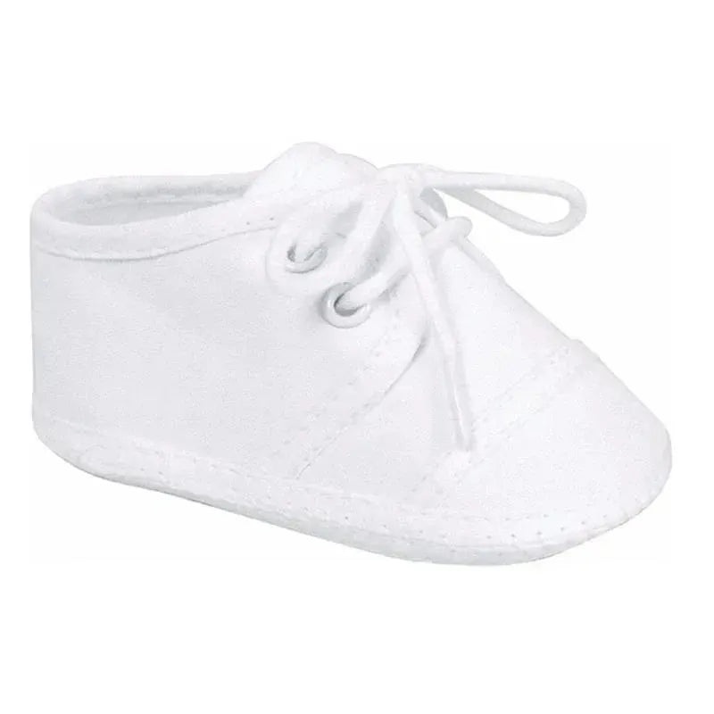 Baby Deer – Trimfoot Crib Shoes Boy Broadcloth Oxford, White