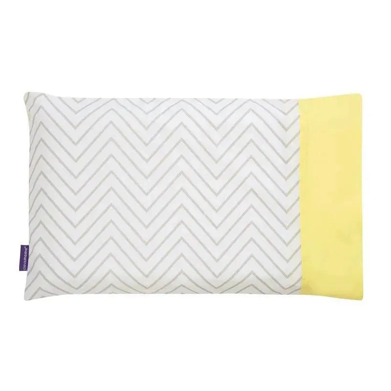 Clevamama – Clevafoam Pram Baby Pillow Case – Grey/Yellow