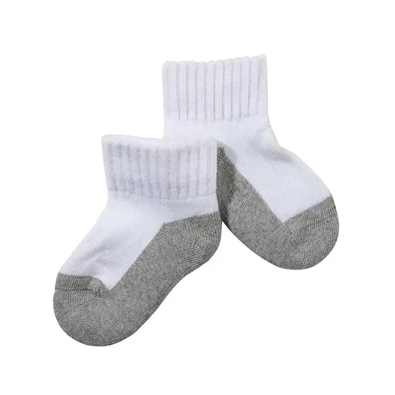 Jefferies Socks 6Pk Seamless Unisex White/Grey Baby Socks