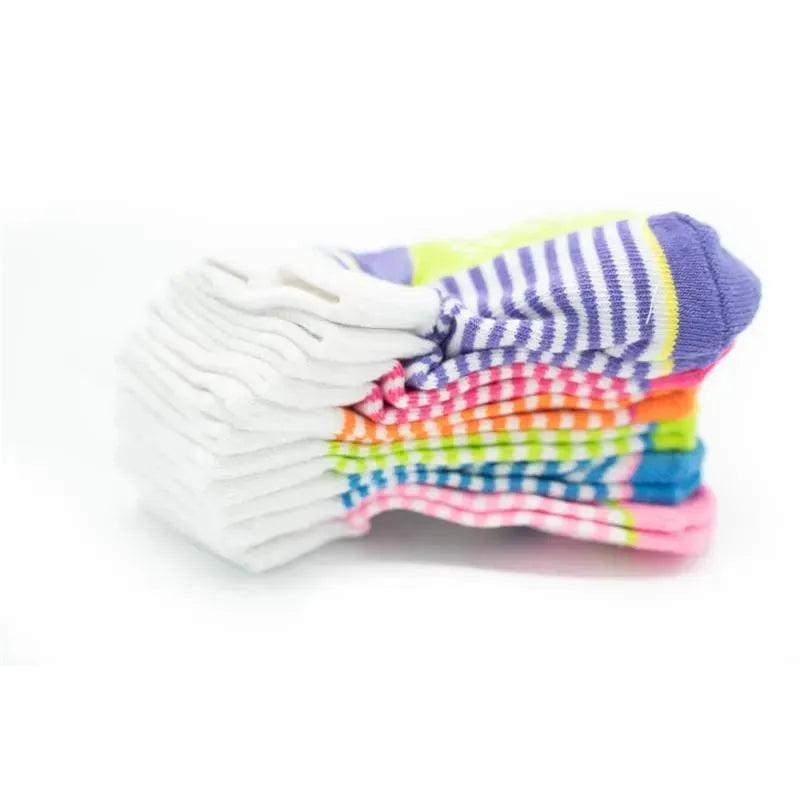 Jefferies Socks – Color Striped 6Pk Baby Girl Socks