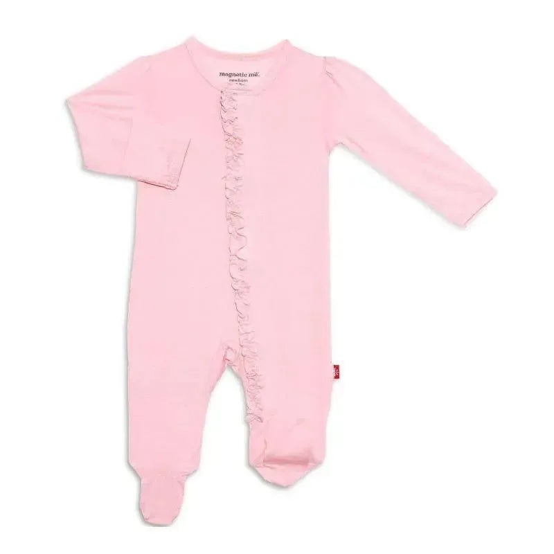 Magnetic Me – Pink Dogwood Modal Magnetic Baby Organic Footie