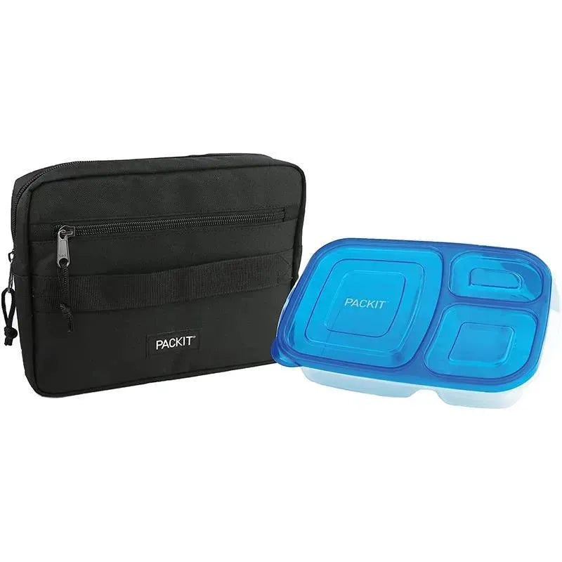 Packit Freezable Bento Box Set – Black | Reusabe Food Box Containers