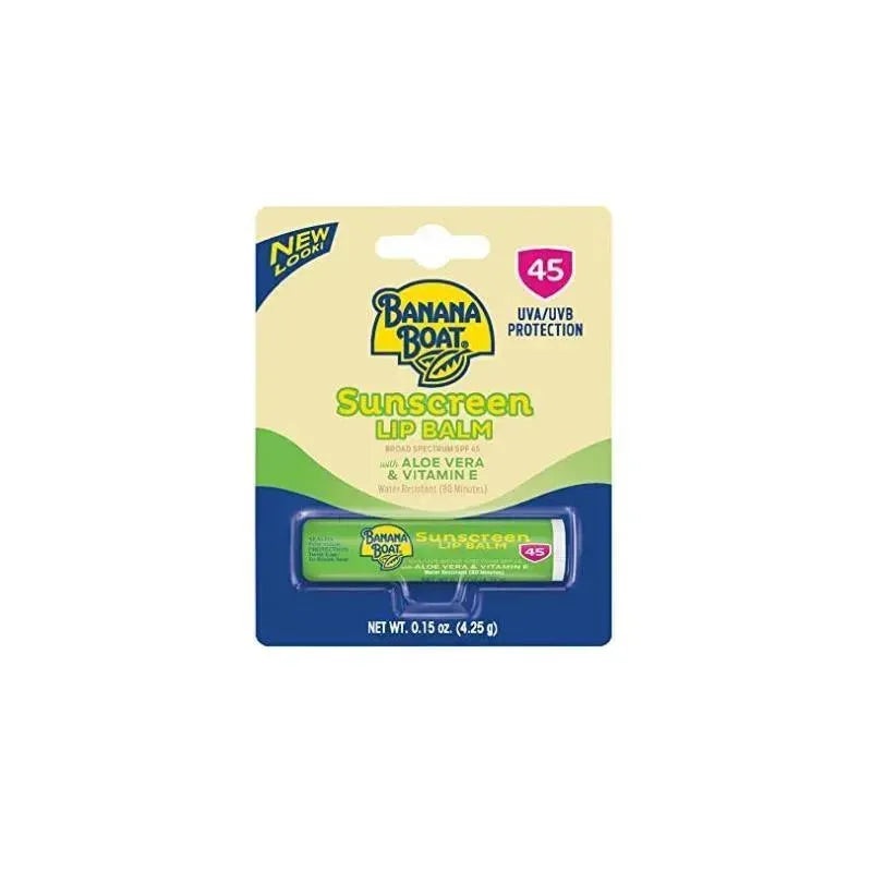 Banana Boat Aloe Vera With Vitamin E Lip Balm Spf 45 – .15Oz
