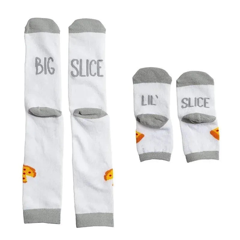 Pearhead Daddy & Me Matching Pizza Sock Set
