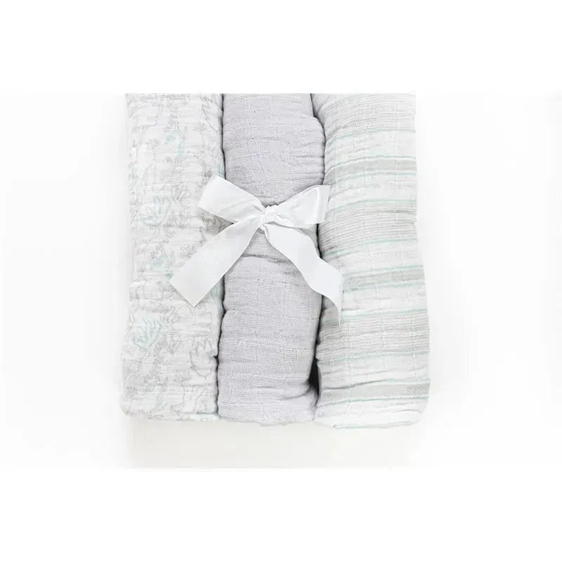 Piccolo Bambino Unisex 3pk Muslin Swaddle Blankets In A Box