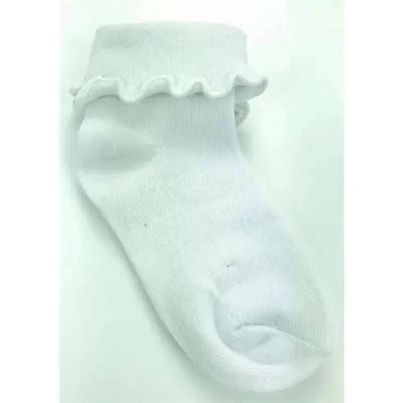 Piero Liventi Ruffle White Baby Girls Socks