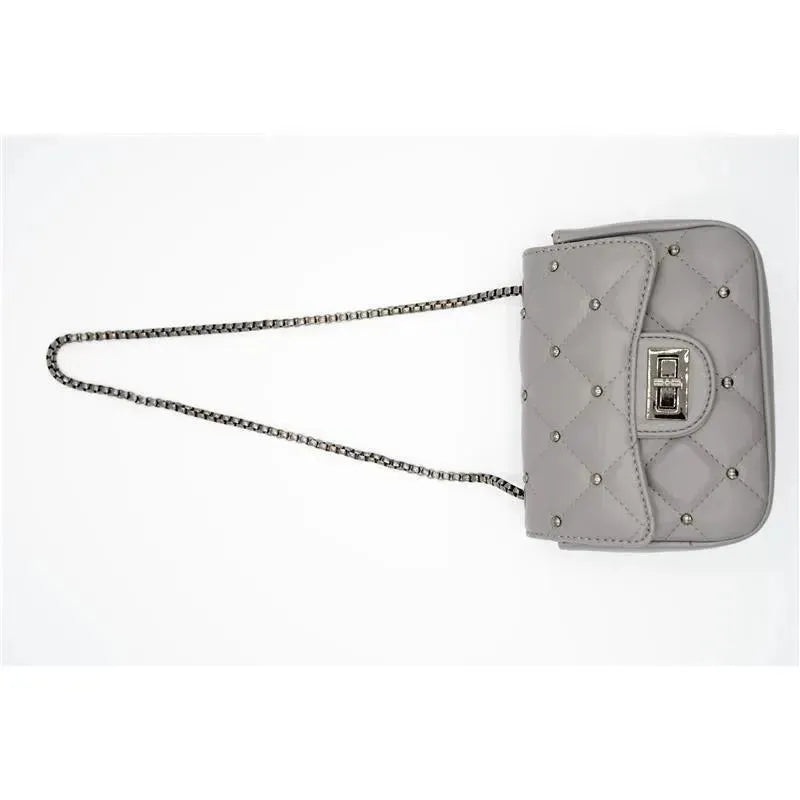 Popatu Grey Quilted Handbag