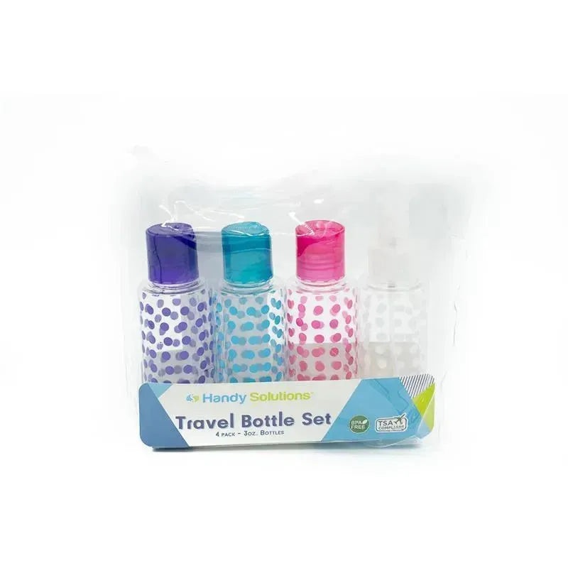 PTL Usa 4 Pack Travel Size Bottles 3ounce TSA Approved