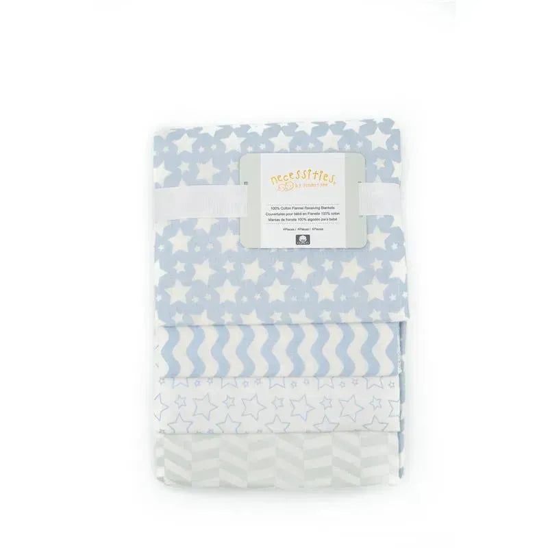 Rose Textiles 4Pack Receiving Blanket Hanging – Blue