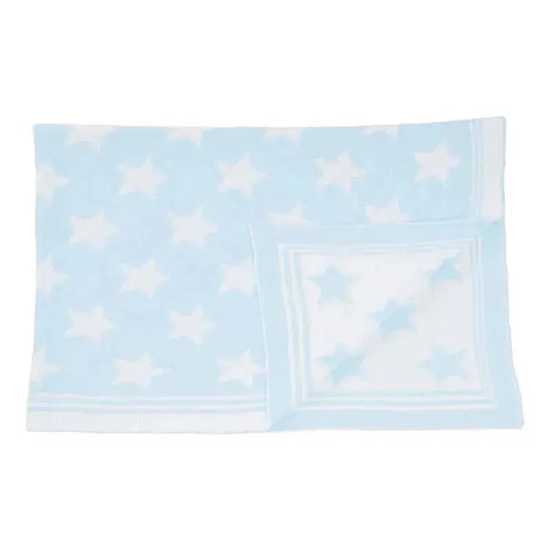Rose Textiles – Star Knit Blanket, Blue
