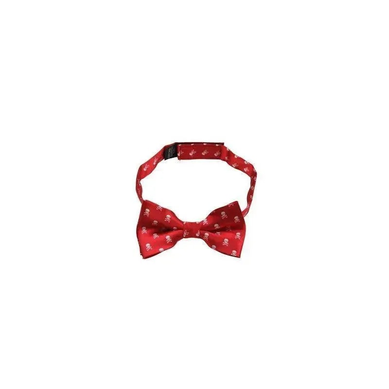 RuffleButts Red Skull Bow Tie