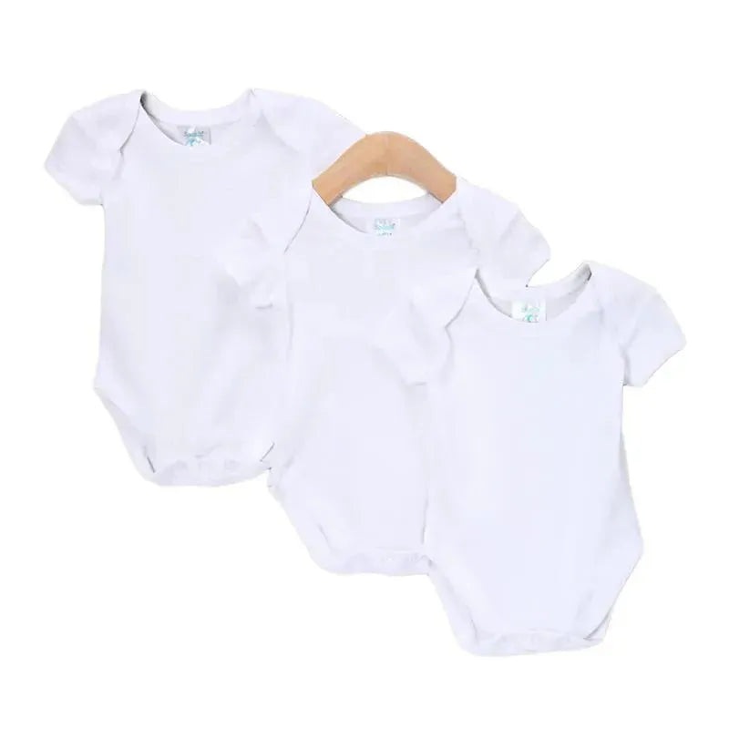Spasilk Baby Cotton Short Sleeve Lap Shoulder Bodysuit White, 3 pack