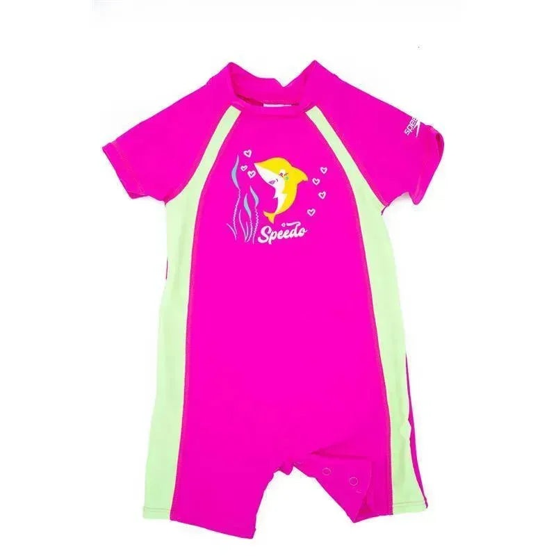Speedo – Begin To Swim Toddler Unisex Sun Suit, Bright Pink, 2T