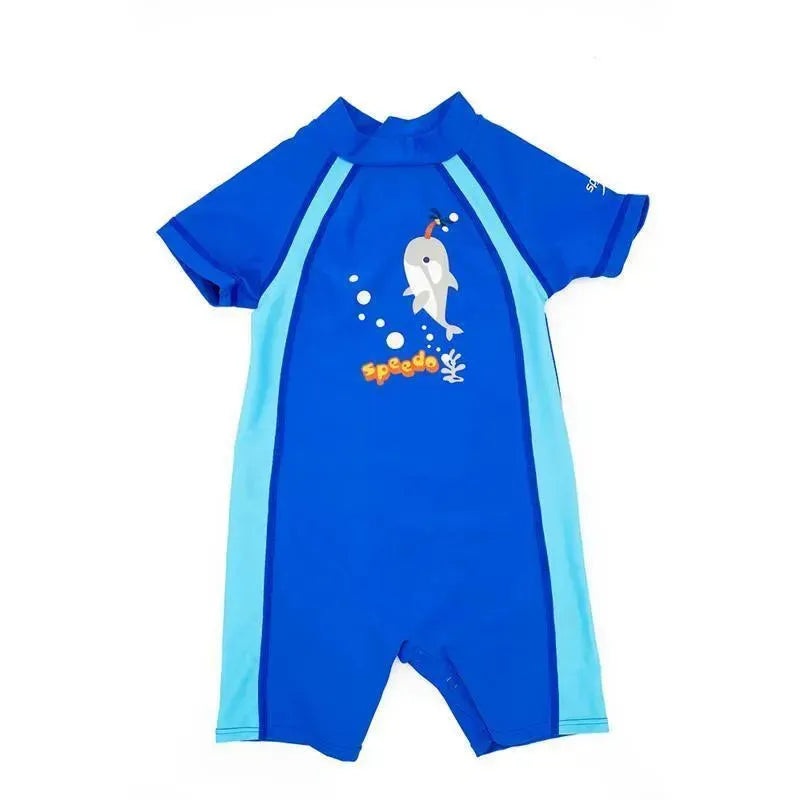 Speedo Kids One Piece Swimsuit 50+ Spf Protection,Blue