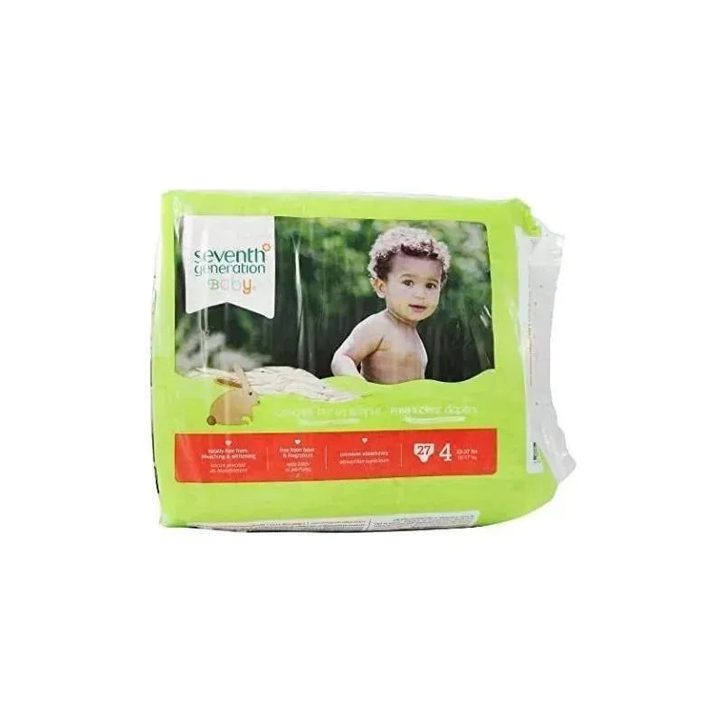 Seventh Generation Baby Diapers, Free-And-Clear For Sensitive Skin, Original Unprinted, Size 4