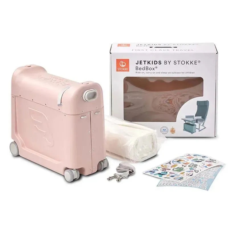 Stokke – Jetkids Bedbox 2.0 Ride-on Suitcase, Pink Lemonade