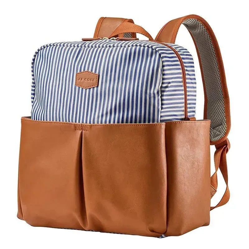Tomy – Jj Cole Popperton Backpack Cognac Strip Diaper Bag