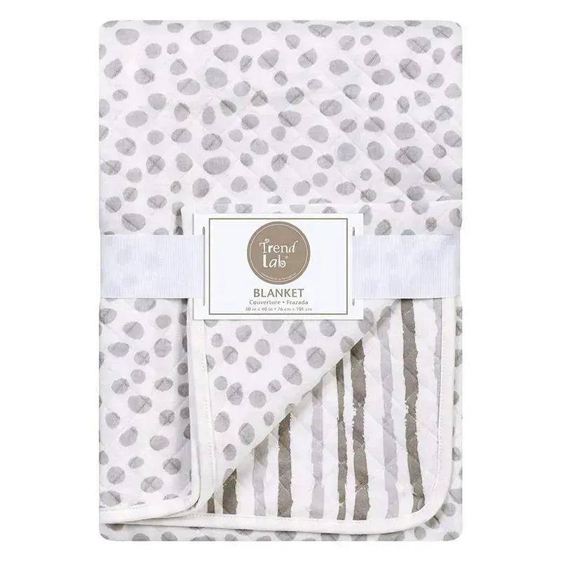 Trend Lab Cloud Knit Blanket, Grey/White