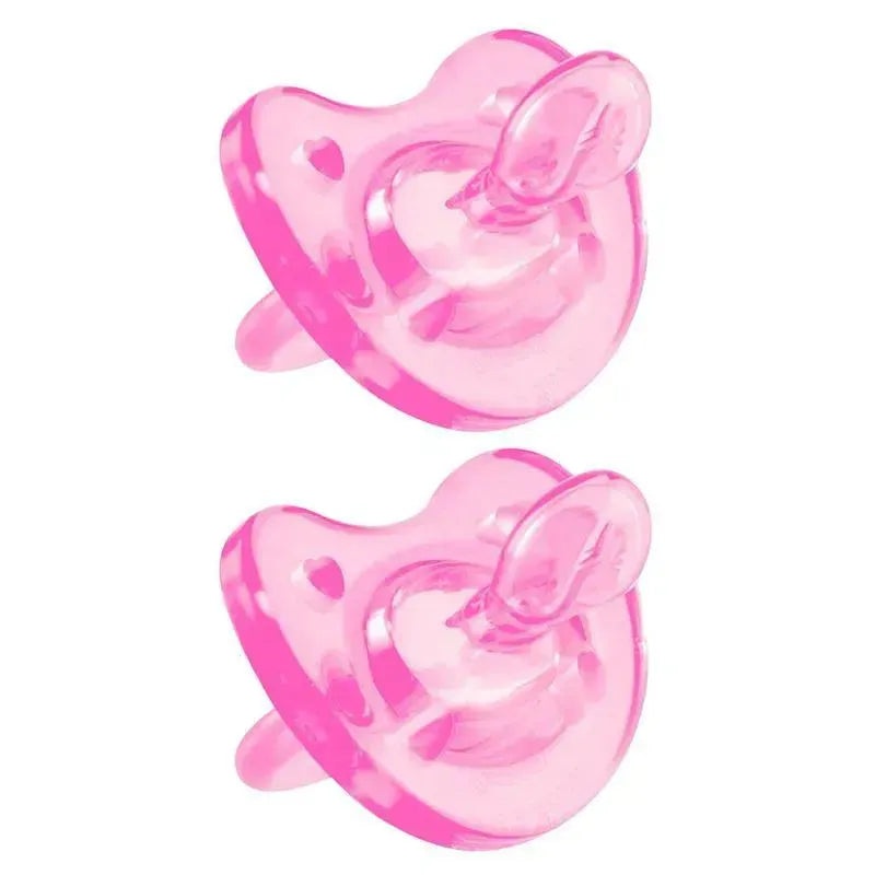 Chicco Soft Silicone Pacifiers 0-6m, 2pack, Pink