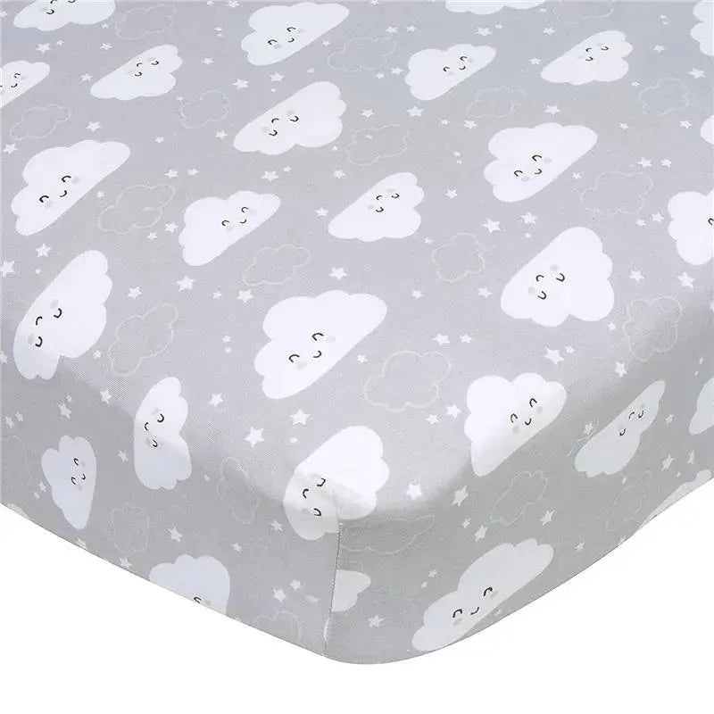 Gerber Bedding – 1Pk Fitted Baby Crib Sheet – Neutral Sheep Cloud