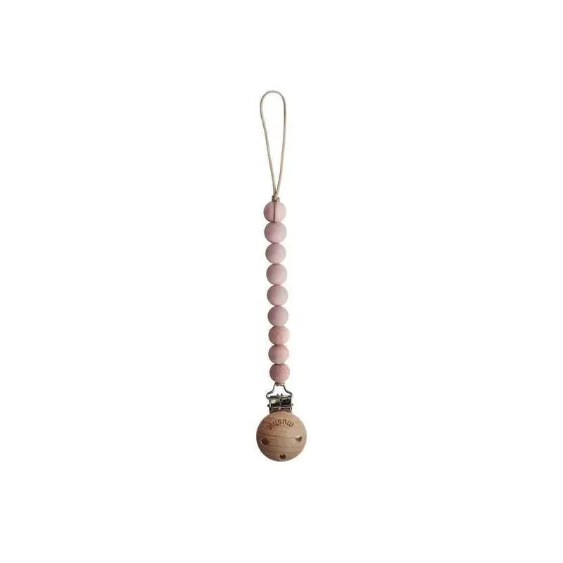 Mushie – Baby Pacifier Clip | Cleo – Blush