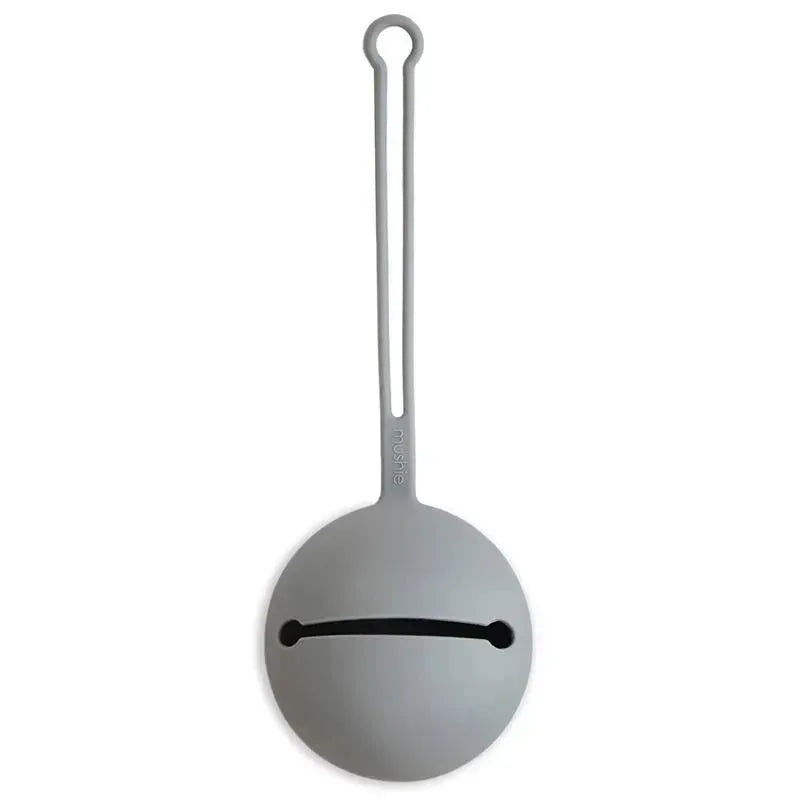 Mushie – Silicone Pacifier Holder Case (Stone)