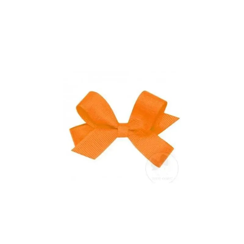 Wee Ones Basic Tiny Grosgrain Bow – Orange