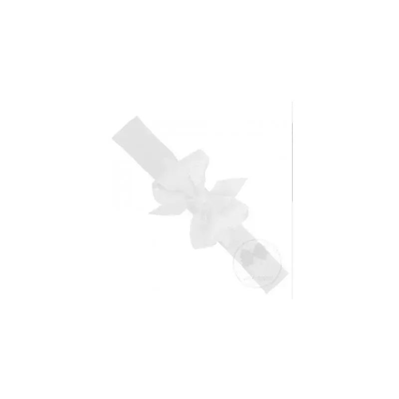 Wee Ones Infant Headband W/Double Basic Bow – White 6-24 Months