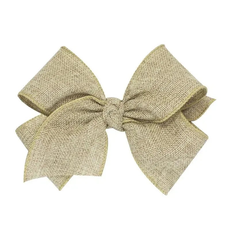 Wee Ones – King Burlap Basic Bow, Toffee