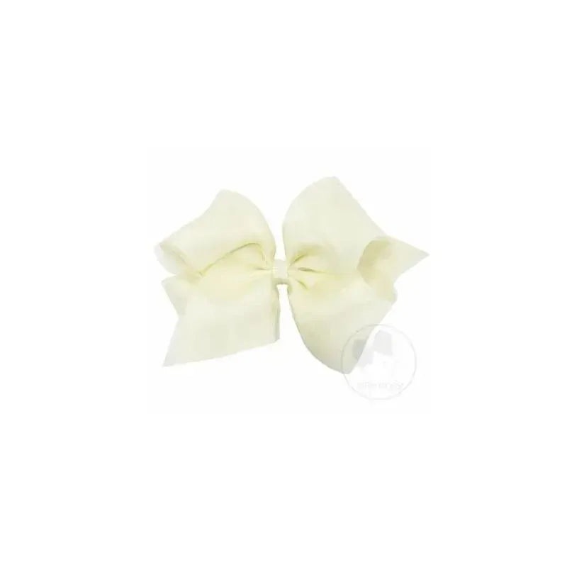 Wee Ones King Organza Overlay Bow, Antique White, Size 6.25 X 5 (2 1/4 Ribbon)