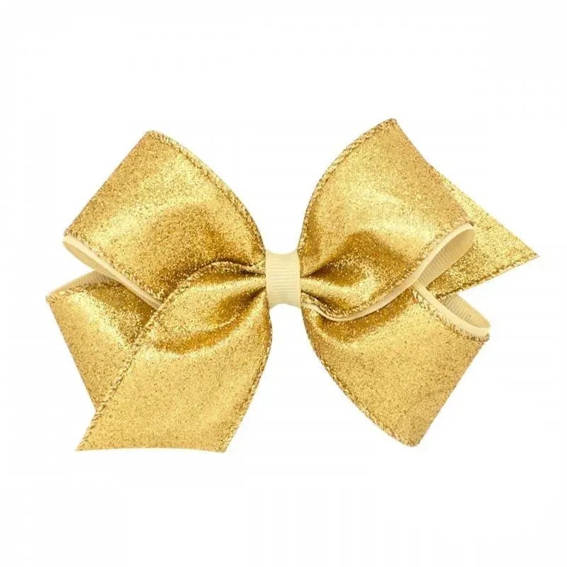 Wee Ones King Party Glitter Bow – Gold