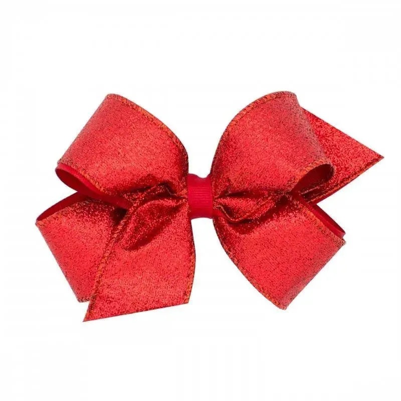 Wee Ones Medium Party Glitter Bow – Red