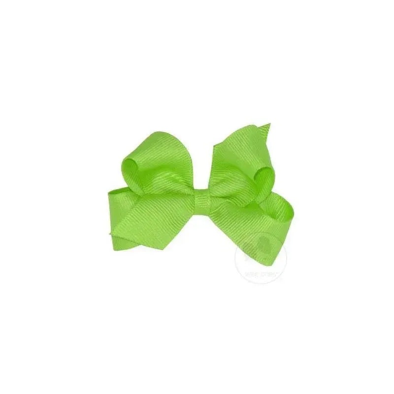 Wee Ones Mini Classic Grosgrain Hair Bow, Size 3.25 X 2 (7/8 Ribbon), Grasshopper