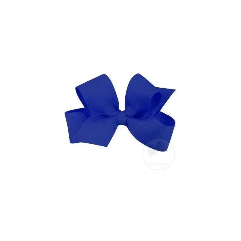 Wee Ones Mini Classic Grosgrain Hair Bow, Size 3.25 X 2 (7/8 Ribbon), Royal Blue