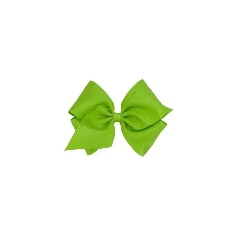 Wee Ones Mini King Classic Grosgrain Hair Bow, Size 5.25 X 3.5 (2 1/4 Ribbon), Grasshopper