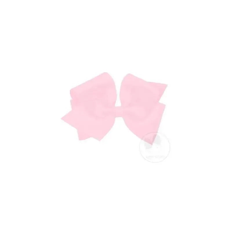 Wee Ones Mini King Classic Grosgrain Hair Bow, Size 5.25 X 3.5 (2 1/4 Ribbon), Light Pink