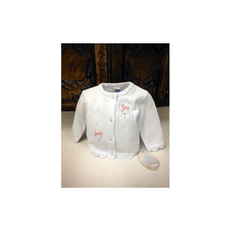 Will’ Beth – Girl Ribbon Bows Sweater, White