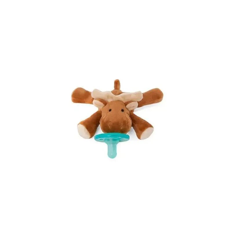 WubbaNub Plush Pacifier, Brown Moose