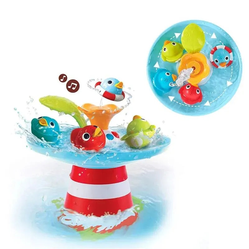 Yookidoo Musical Duck Race Baby Bath Toy with Waterfall