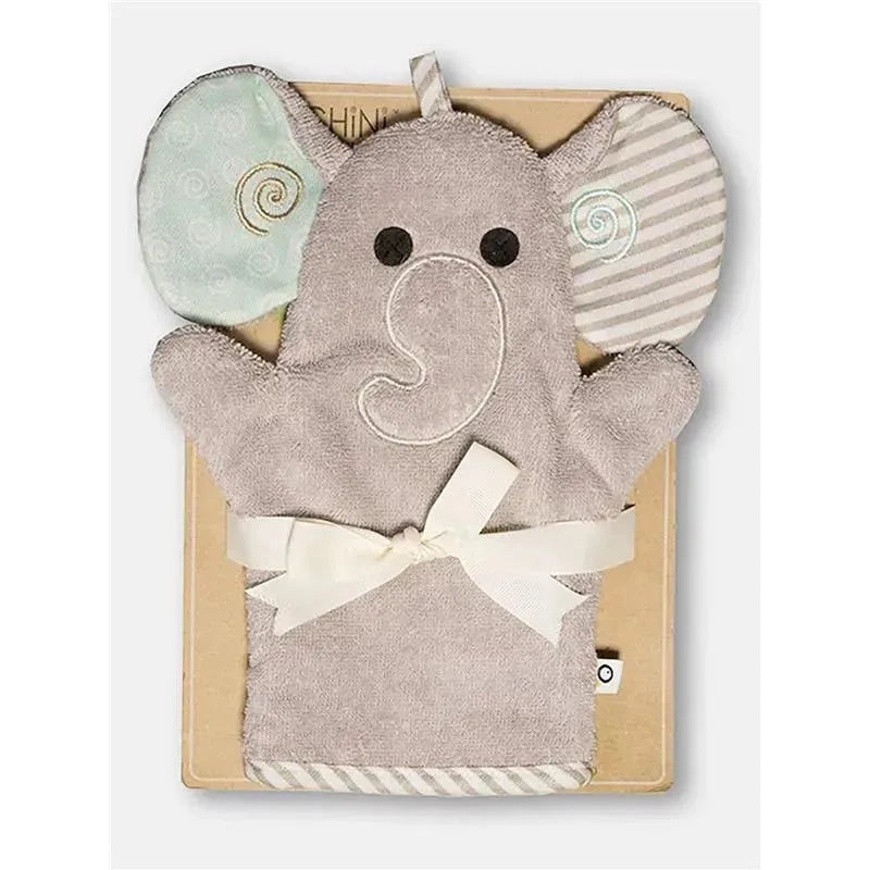 ZOOCCHINI Baby Bath Mitt – Elle The Elephant, Ultra-Soft Washcloth Glove