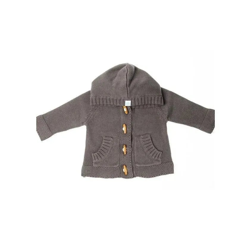 Beba Bean Knit Hoodie Grey