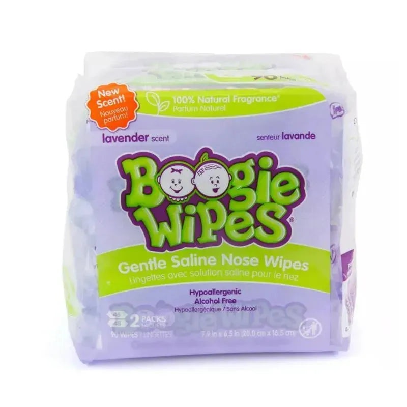 Boogie Wipes Natural Saline,Aloe & Vitamin E 1pk(90 ct)