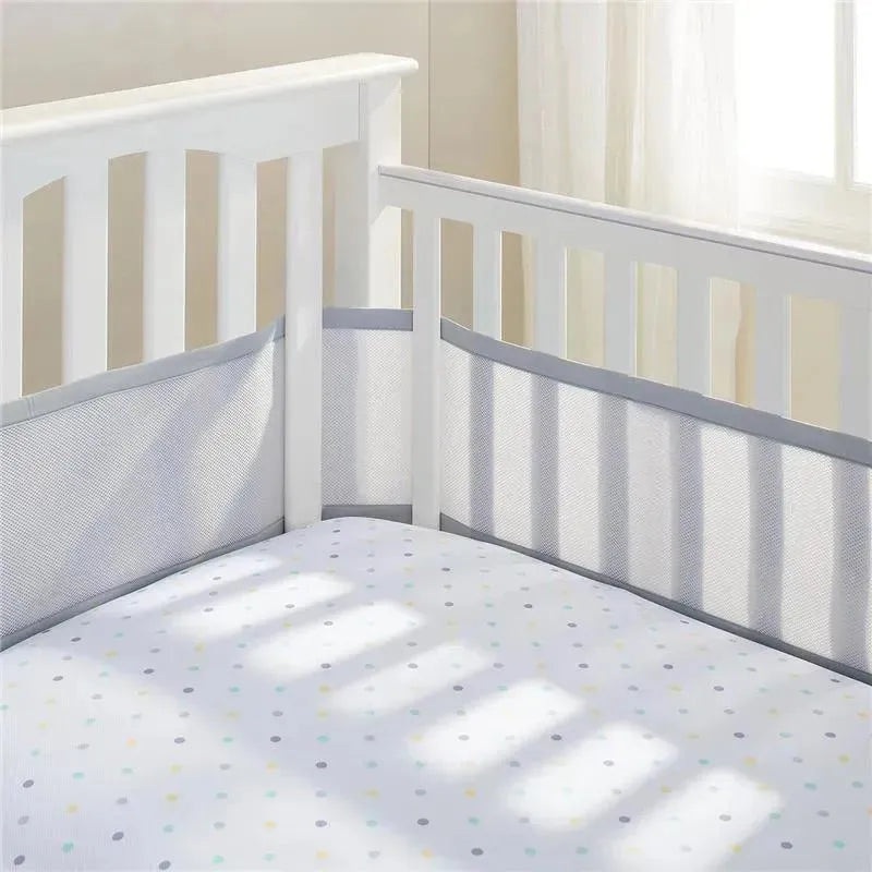 BreathableBaby – Classic Breathable Mesh Crib Liner, Gray