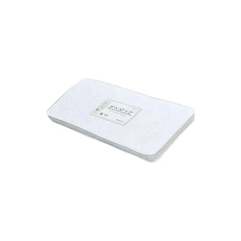 Colgate Baby Mattress For Bassinet,White, 15 x 30 x 2